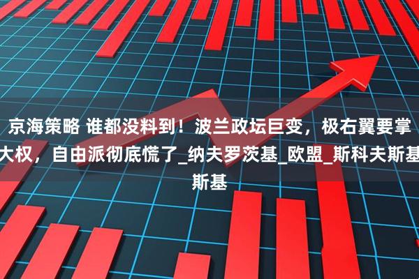 京海策略 谁都没料到！波兰政坛巨变，极右翼要掌大权，自由派彻底慌了_纳夫罗茨基_欧盟_斯科夫斯基